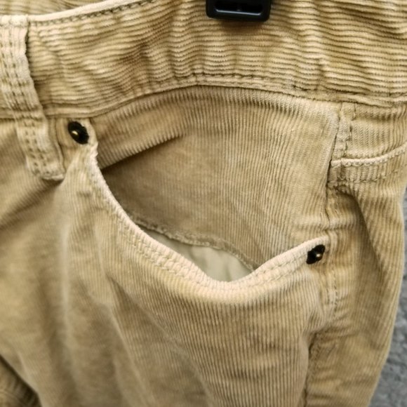 Loft Women's 6P Ann Taylor Corduroy Curvy Tan Bootcut Jeans 31.75" 29.5" 8" - Picture 9 of 11